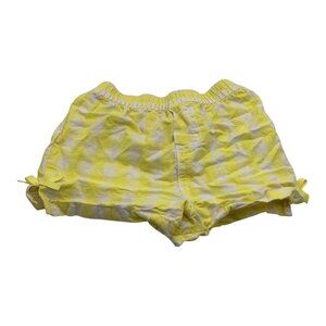 Kids Headquarters Baby Girl Shorts 6-9M Yellow & White Checkered with Bow